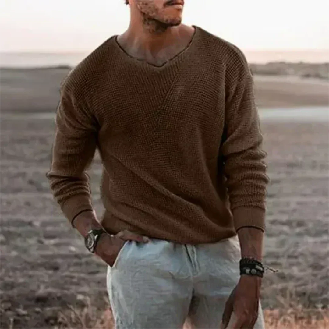 Connor | Men's Luxe Long Sleeve Knit Jumper | Soft, Warm, Versatile Style