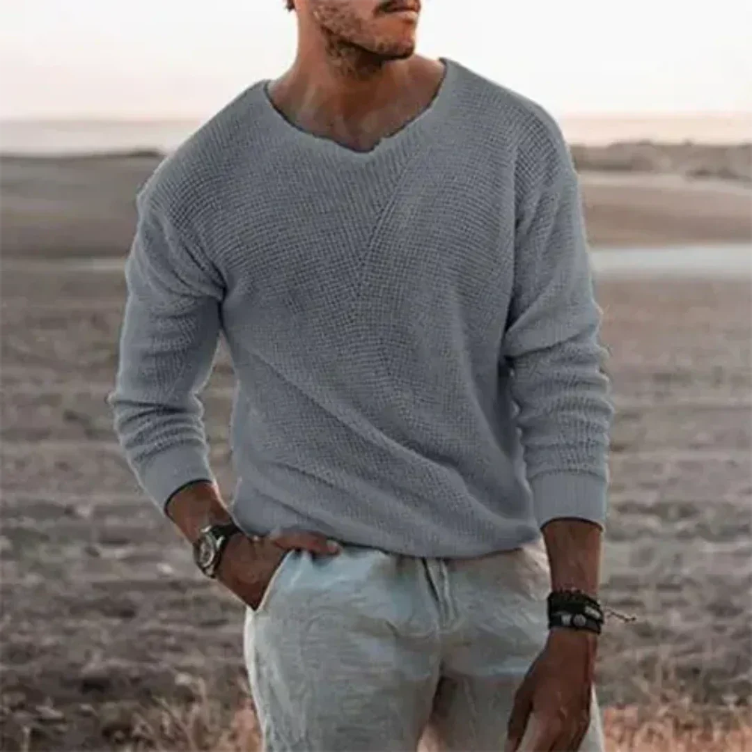 Connor | Men's Luxe Long Sleeve Knit Jumper | Soft, Warm, Versatile Style