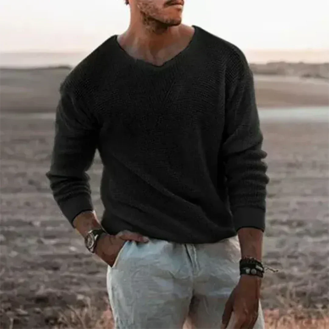 Connor | Men's Luxe Long Sleeve Knit Jumper | Soft, Warm, Versatile Style