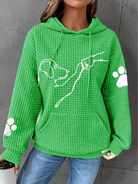 Fionn's Furry Love | Trendy Women's Hoodie with Dog Print | Soft, Stylish, Warm