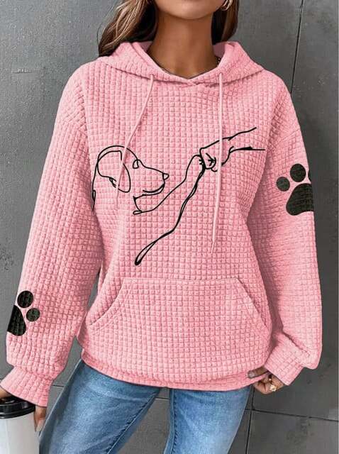 Fionn's Furry Love | Trendy Women's Hoodie with Dog Print | Soft, Stylish, Warm