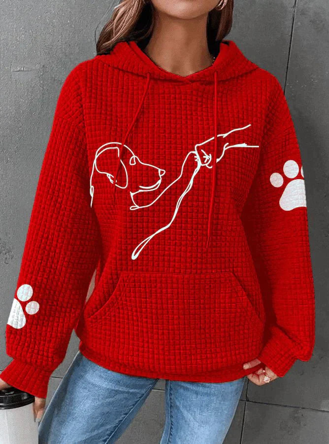 Fionn's Furry Love | Trendy Women's Hoodie with Dog Print | Soft, Stylish, Warm