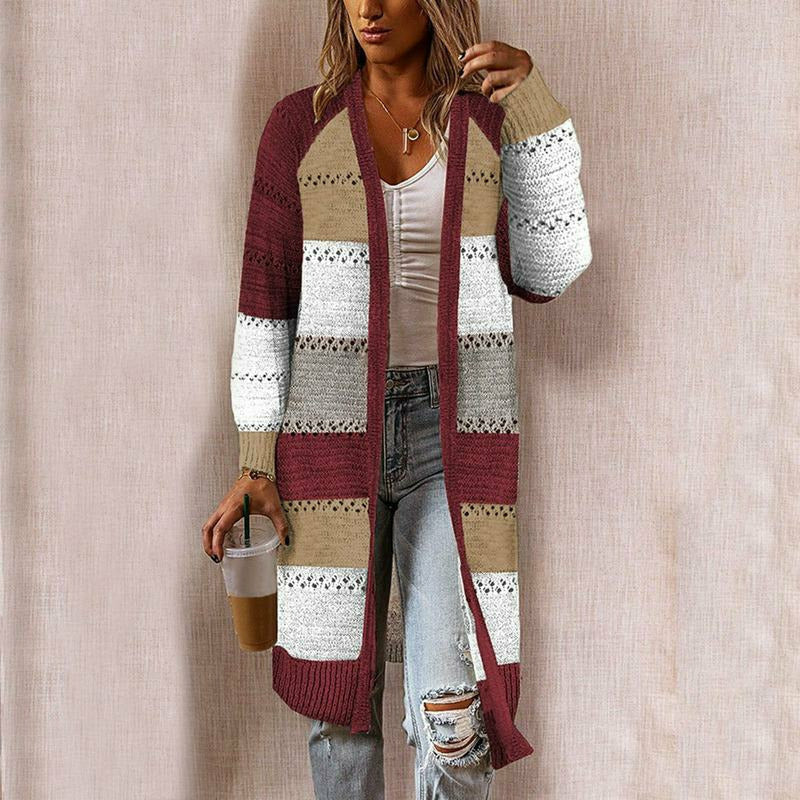 Catriona | Women's Chic Striped Cardigan | Warm, Stylish, Versatile Layering Essential