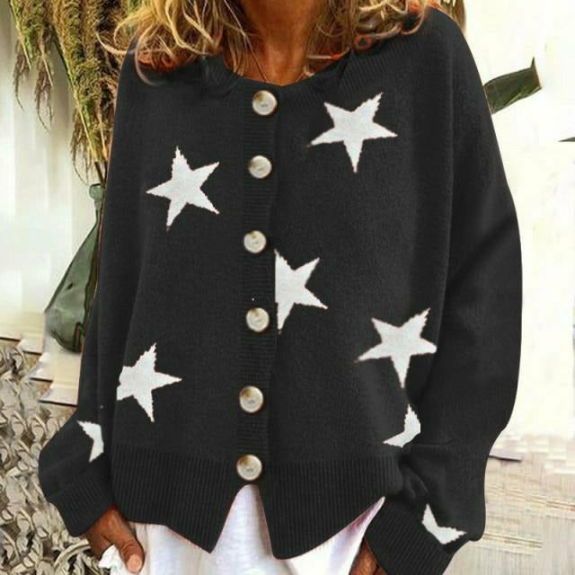 Aisling | Women's Celestial Knit Cardigan | Long Sleeve, Soft, Versatile Layering Piece