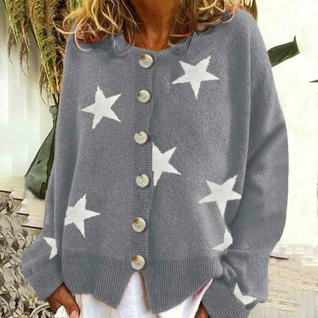 Aisling | Women's Celestial Knit Cardigan | Long Sleeve, Soft, Versatile Layering Piece