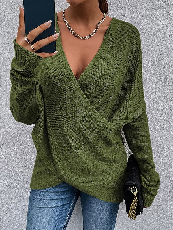 Cambria - Chic loose knitted V-neck sweater