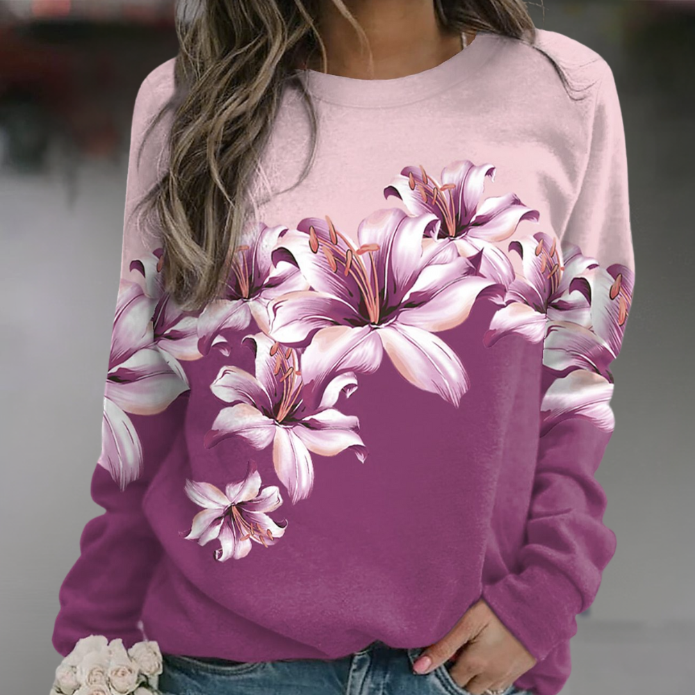 Vida - Stylish floral print sweatshirt