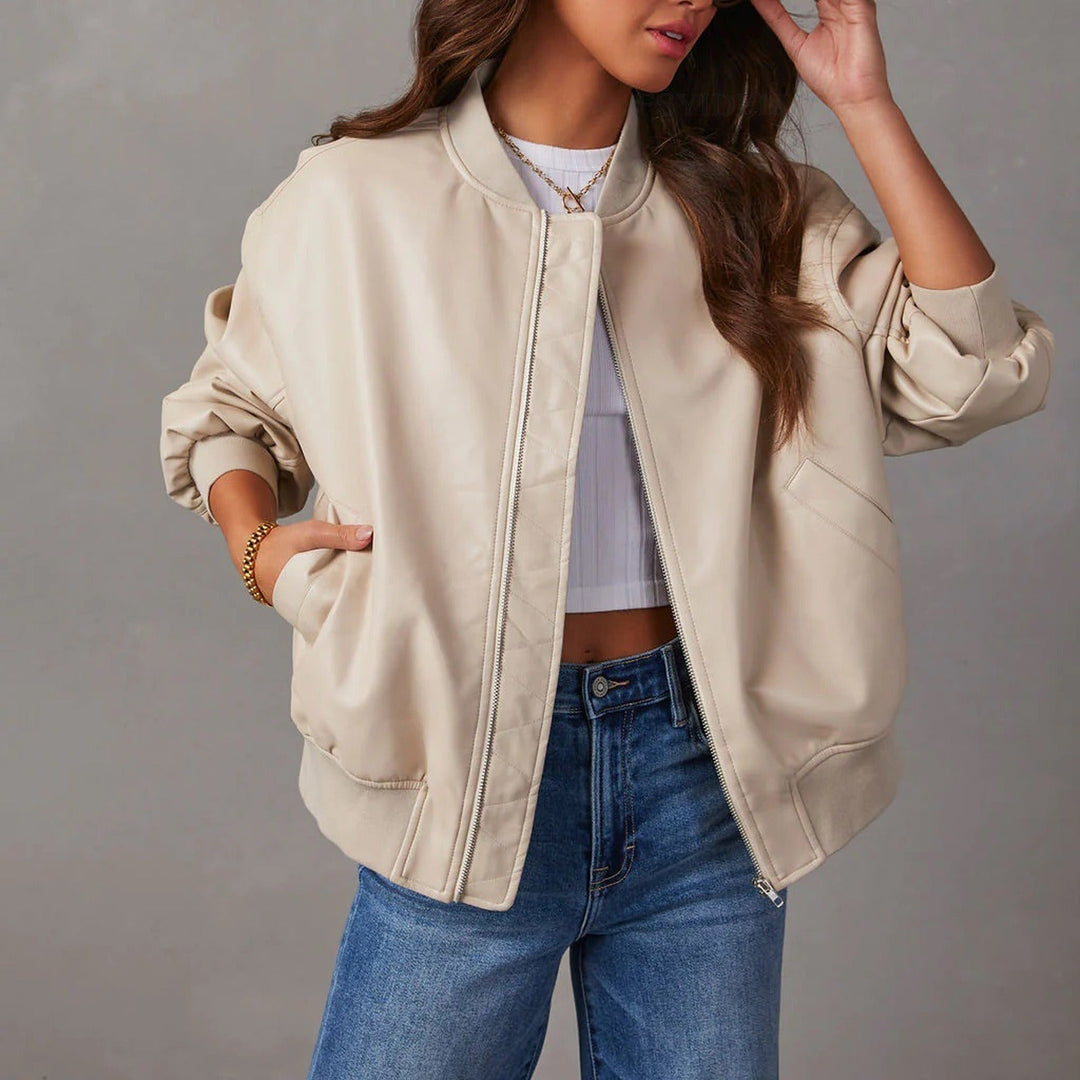 Doris - Elegant zip-up bomber jacket