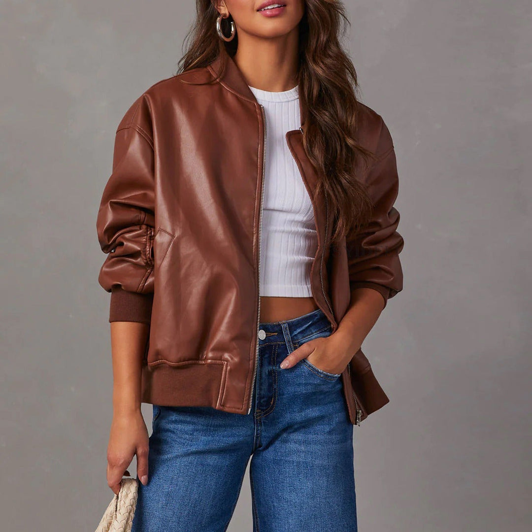 Doris - Elegant zip-up bomber jacket