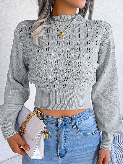 Genesis - Stylish knitted warm crop sweater